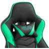 Silla Gaming Tilos En Simil Cuero Negro/verde