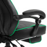 Silla Gaming Tilos En Simil Cuero Negro/verde