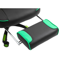 Silla Gaming Tilos En Simil Cuero Negro/verde