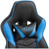 Silla Gaming Tilos En Simil Cuero Negro/azul