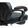 Silla Gaming Tilos En Simil Cuero Negro/azul