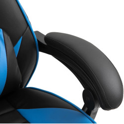 Silla Gaming Tilos En Simil Cuero Negro/azul