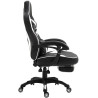 Silla Gaming Tilos En Simil Cuero Negro/blanco