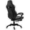 Silla Gaming Tilos En Simil Cuero Negro/blanco