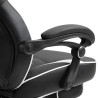 Silla Gaming Tilos En Simil Cuero Negro/blanco