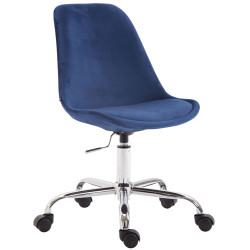 Silla De Oficina Toulouse En Terciopelo Azul