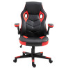 Silla Gamer Omis En Simil Cuero Negro/rojo