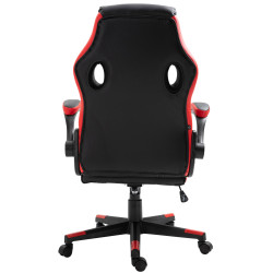 Silla Gamer Omis En Simil Cuero Negro/rojo