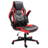 Silla Gamer Omis En Simil Cuero Negro/rojo