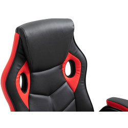 Silla Gamer Omis En Simil Cuero Negro/rojo