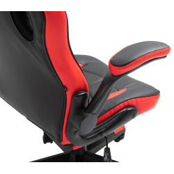 Silla Gamer Omis En Simil Cuero Negro/rojo