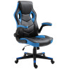 Silla Gamer Omis En Simil Cuero Negro/azul