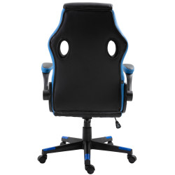 Silla Gamer Omis En Simil Cuero Negro/azul