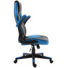 Silla Gamer Omis En Simil Cuero Negro/azul