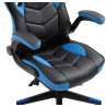 Silla Gamer Omis En Simil Cuero Negro/azul