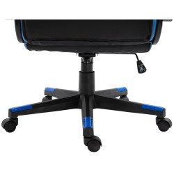 Silla Gamer Omis En Simil Cuero Negro/azul