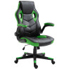 Silla Gamer Omis En Simil Cuero Negro/verde