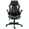 Silla Gamer Omis En Simil Cuero Negro/verde