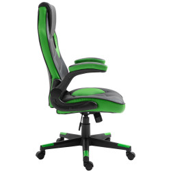 Silla Gamer Omis En Simil Cuero Negro/verde