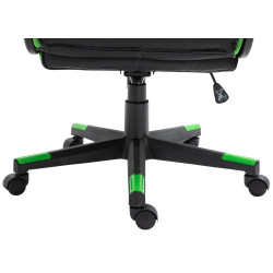 Silla Gamer Omis En Simil Cuero Negro/verde