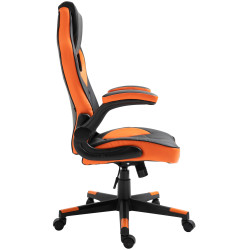 Silla Gamer Omis En Simil Cuero Negro/naranja