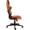 Silla Gamer Omis En Simil Cuero Negro/naranja