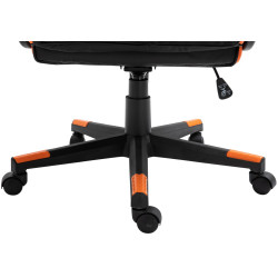 Silla Gamer Omis En Simil Cuero Negro/naranja