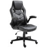 Silla Gamer Omis En Simil Cuero Negro/gris