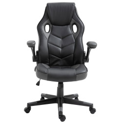 Silla Gamer Omis En Simil Cuero Negro/gris