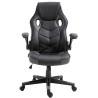 Silla Gamer Omis En Simil Cuero Negro/gris