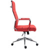 Silla De Oficina Kolumbus En Cuero Original Rojo