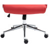 Silla De Oficina Kolumbus En Cuero Original Rojo