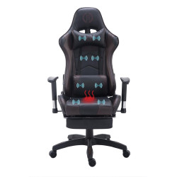 Silla Racing Turbo XFM Masajeante Negro/marrón