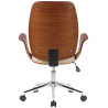 Silla De Oficina Burbank Nogal/crema,Simil cuero