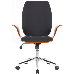 Silla De Oficina Burbank Nogal/negro,Tela