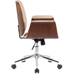 Silla de oficina Kemberg Nogal/crema