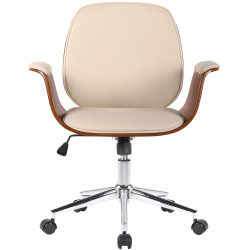 Silla de oficina Kemberg Nogal/crema