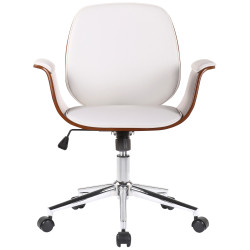 Silla de oficina Kemberg Nogal/blanco