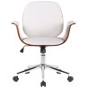 Silla de oficina Kemberg Nogal/blanco