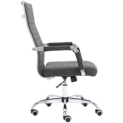 Silla De Oficina Amadora En Cuero PU Gris oscuro,Tela