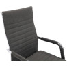 Silla De Oficina Amadora En Cuero PU Gris oscuro,Tela