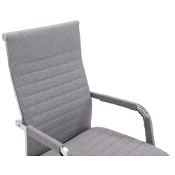 Silla De Oficina Amadora En Cuero PU Gris,Tela