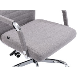 Silla De Oficina Amadora En Cuero PU Gris,Tela