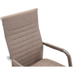 Silla De Oficina Amadora En Cuero PU Gris topo,Tela