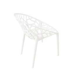 Silla plástico apilable CRYSTAL Blanco brillante