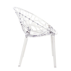 Silla plástico apilable CRYSTAL Transparente