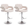 Set  2 Taburetes De Bar Dublin En Tela Beige