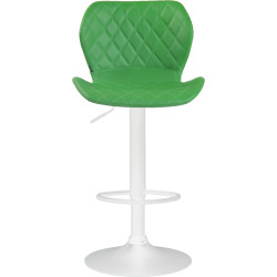 Taburete De Bar Cork En Simil Cuero Blanco,Verde