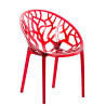 Silla plástico apilable CRYSTAL Rojo