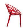 Silla plástico apilable CRYSTAL Rojo